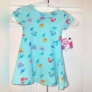 Disney Minnie Mouse 18 Month Aqua Dress with Floral Patterns